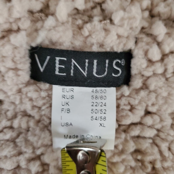 Venus Faux Leather and Fleece Lined Wrap Jacket - Picture 7 of 13